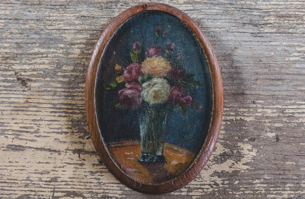 French Antique Framed Floral