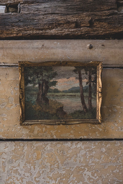 Framed French Landscape Painting