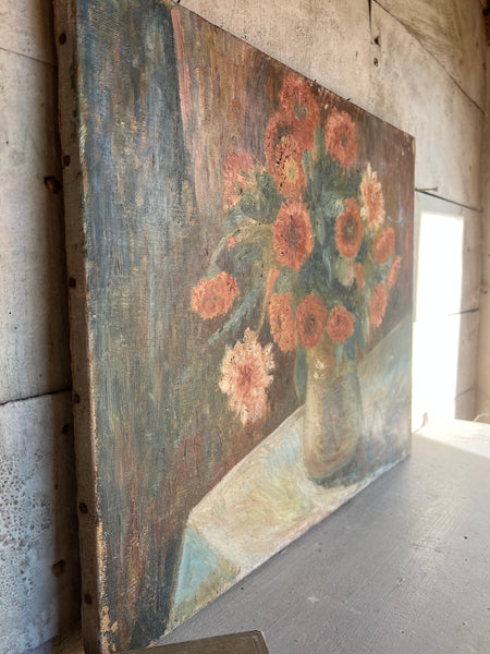 Large Floral Oil Painting