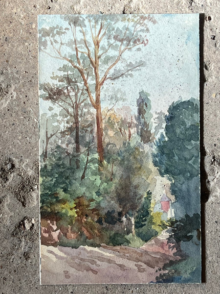 Landscape Watercolour Painting on Card