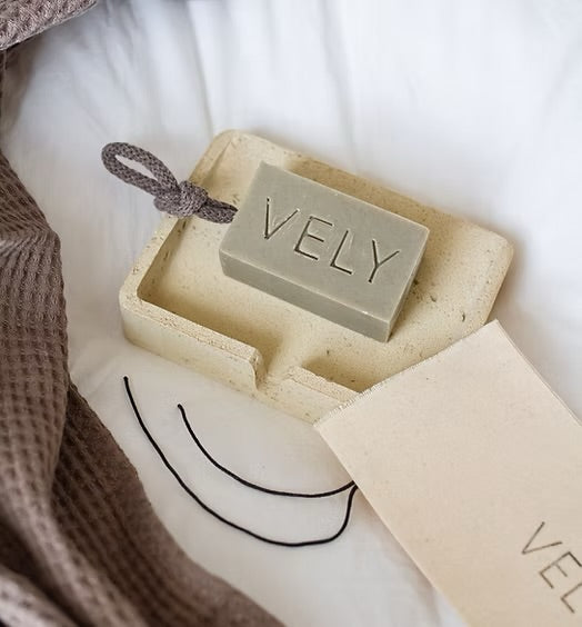 Dead Sea Clay Natural Handmade Soap On A Rope "Sea Meditation"