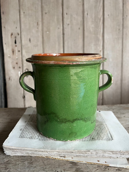 Provençal French Green Handled Pot