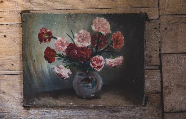 Floral Oil Painting on Canvas