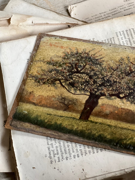 Antique French Tree Painting