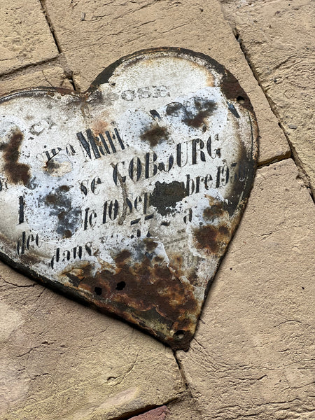 Vintage French Rustic Memorial Heart