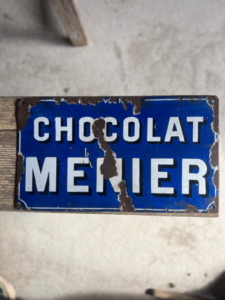 Original Chocolat Menier Enamel Sign