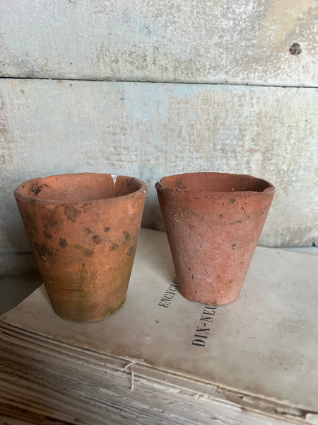 Pair of Small Vintage Terracota Pots