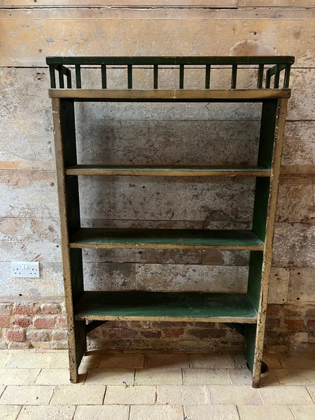 Rustic Chippy Paint Green Book Shelf