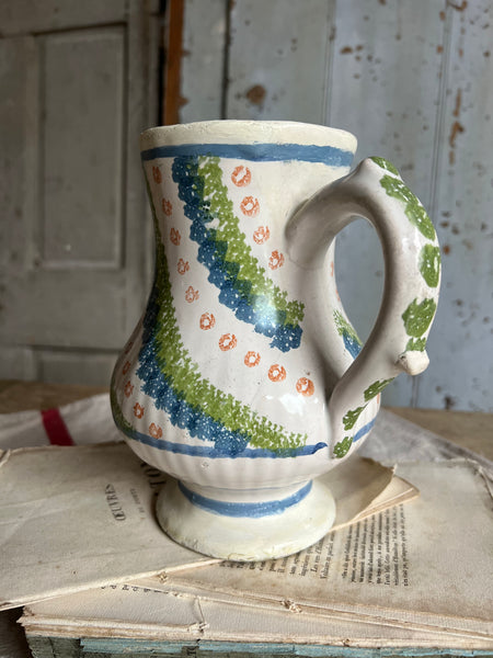 Vintage French Spongeware Jug