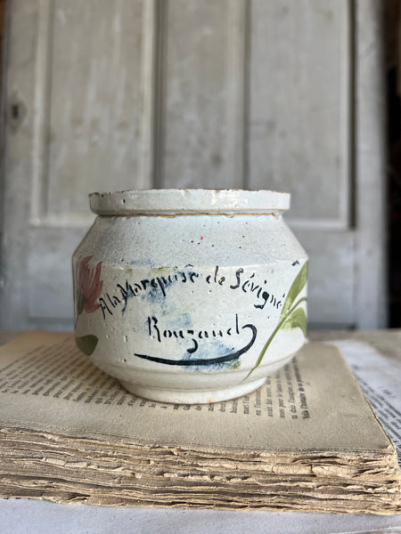 French Vintage Confitures Pot