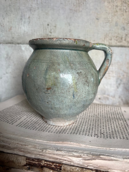 French Vintage Chippy Earthenware Pot