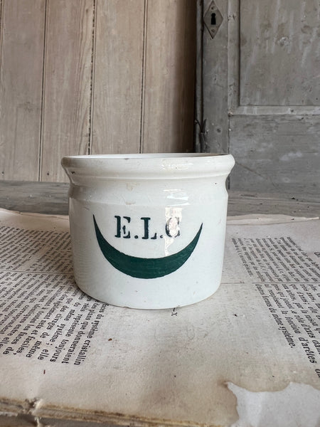 Antique E.L.C French Ironstone Pot