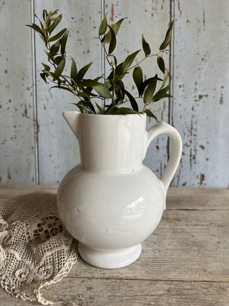 Stunning Vintage Crisp White Jug