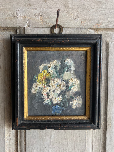 Small Framed Floral Oil Painting