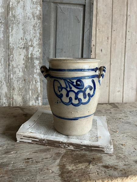 Stunning Rustic Blue Jar