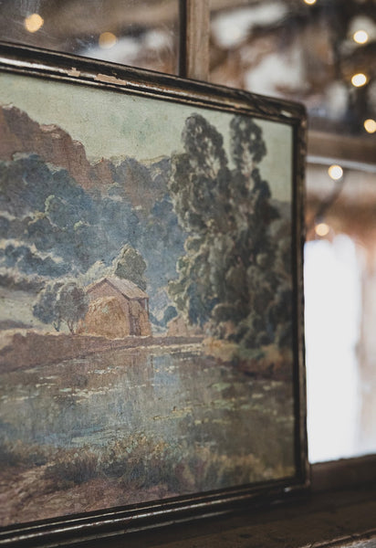 Framed French Landscape Painting