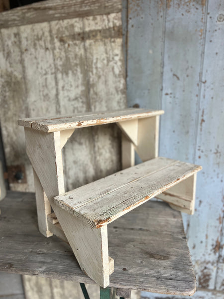 Large Vintage Rustic French Steps