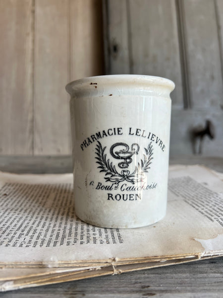 Vintage Extra Large Sarreguemines Pharmacy Pot