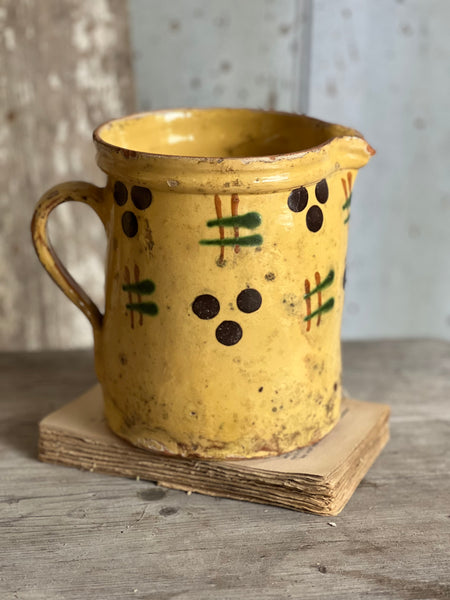 Vintage Large French Yellow Jug