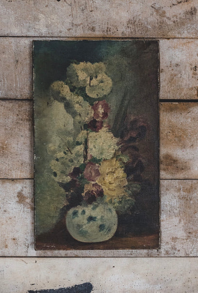 French Floral Oil on Canvas