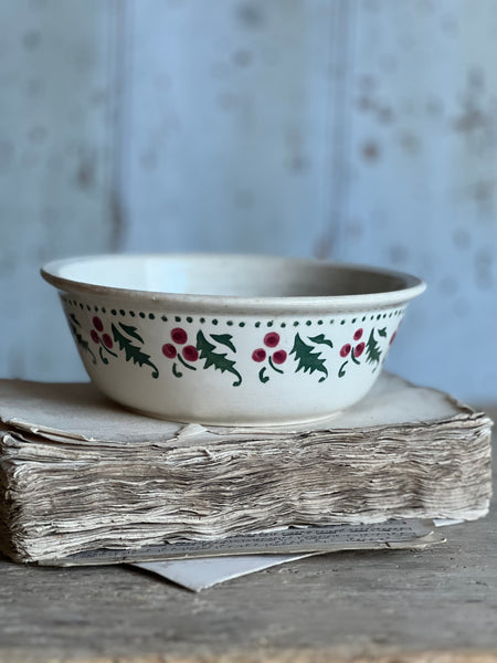 Vintage French Stencilled Christmas Bowl