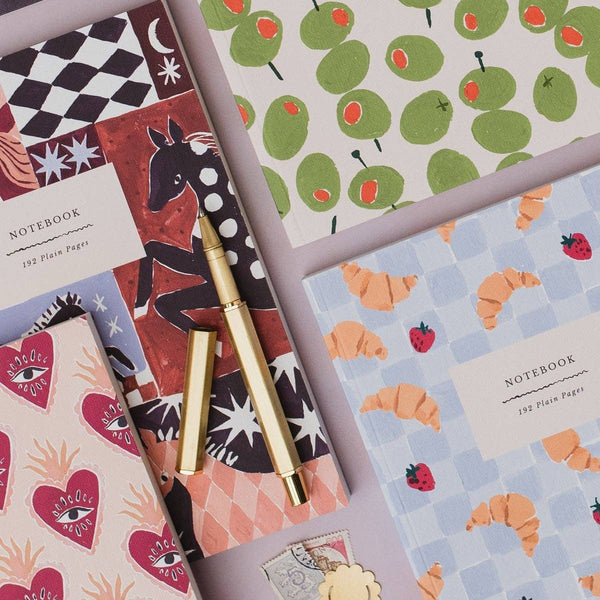 Croissant Cafe Notebook | Blank Page Journal | Notebooks