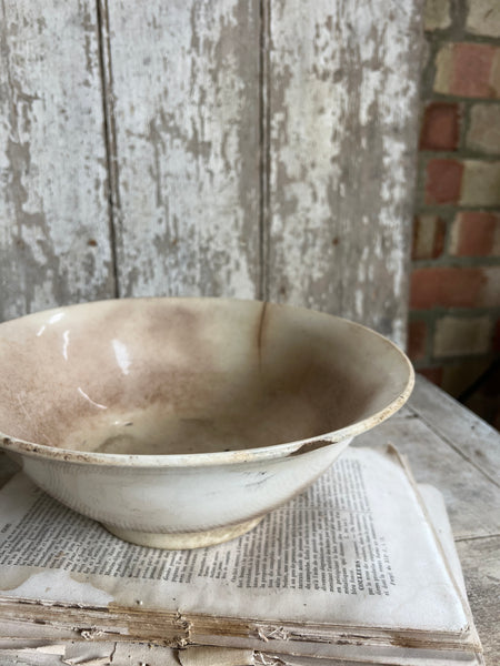 Large Beautifully Crazed French Bowl