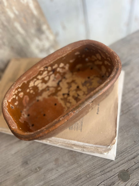 French Rare Rustic Earthenware Faiselle Cheese Mould