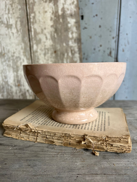Large French Vintage Pink Cafe au Lait