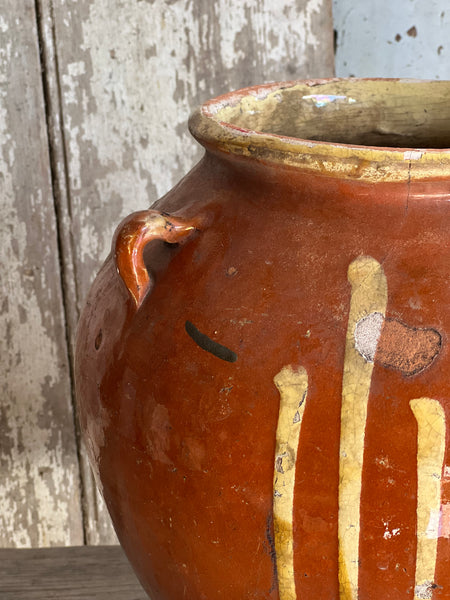 Rustic Glazed Earthenware Pot