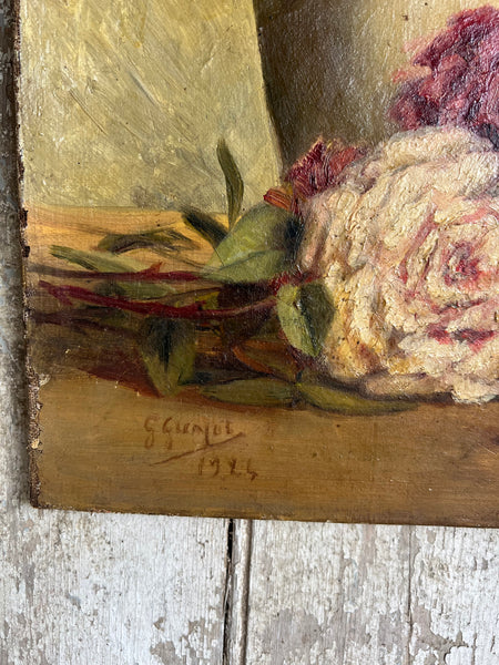 Large Floral Oil Painting 1924