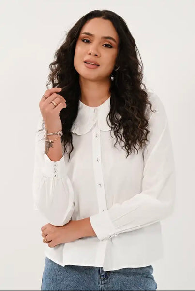 Saige by Nomads Frill Peter Pan Collar Shirt