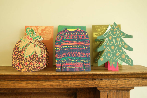 Christmas Pudding Concertina Card