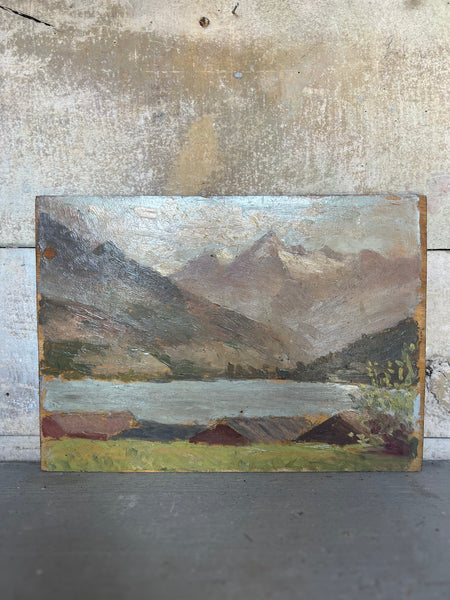 French Landscape Oil on Board