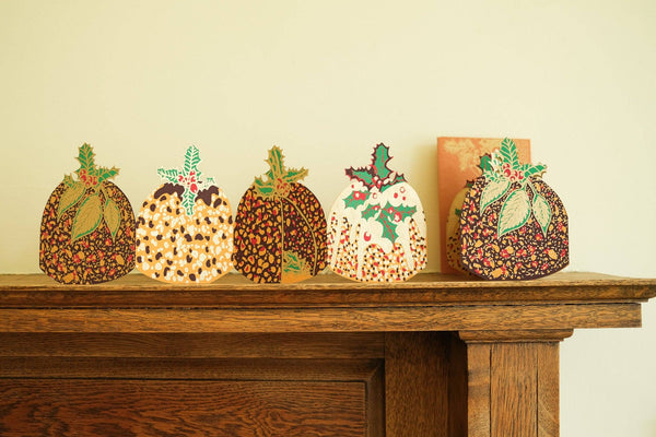 Christmas Pudding Concertina Card