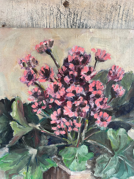 French Floral Oil on Canvas