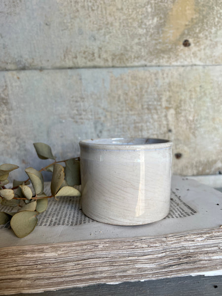 Small Antique French Wide Jar