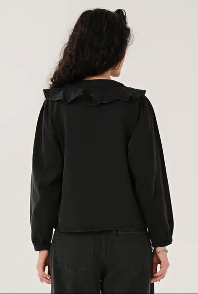 Saige by Nomads Frill Neck Denim Top