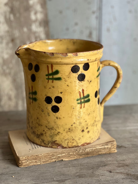 Vintage Large French Yellow Jug
