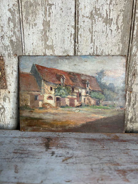 French Farmhouse Oil on Board