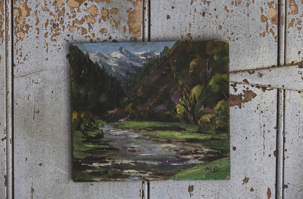 French Landscape Oil on Board