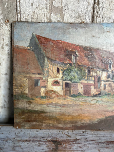 French Farmhouse Oil on Board