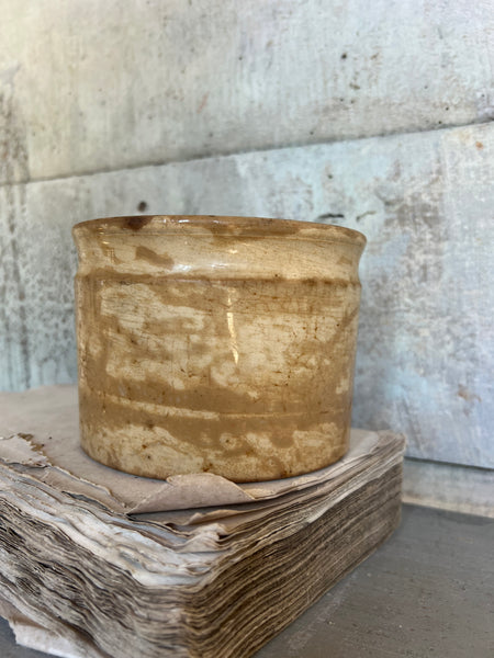 Large Buttery Antique Confiture Pot