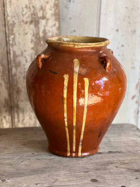 Rustic Glazed Earthenware Pot