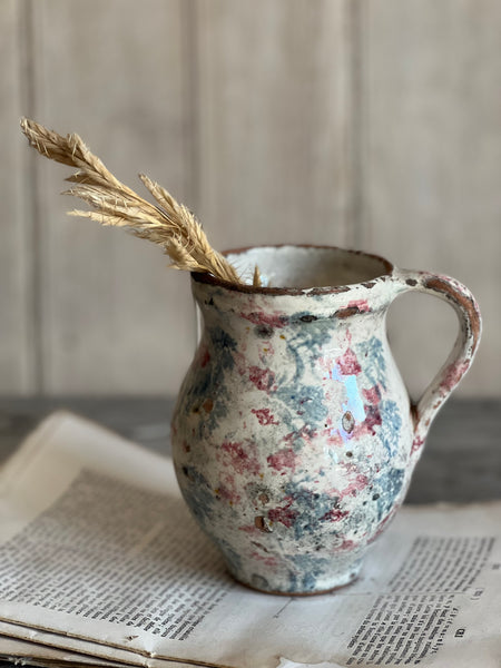Vintage French Spongeware Pot