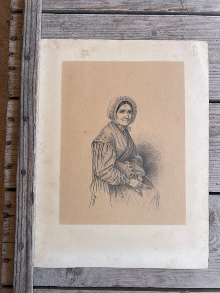 Antique Sketched Portrait