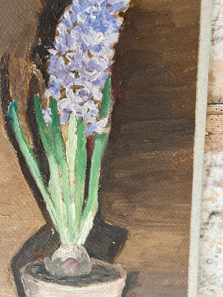 Vintage French Hyacinth Painting