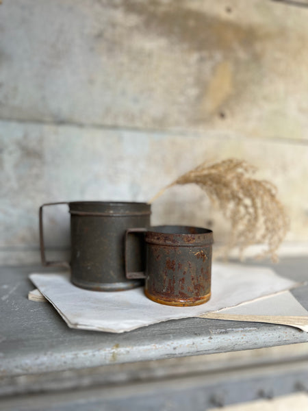 Rustic French Measure Tankards