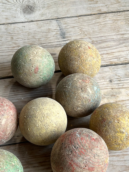 Vintage French Collection of Wooden Balls