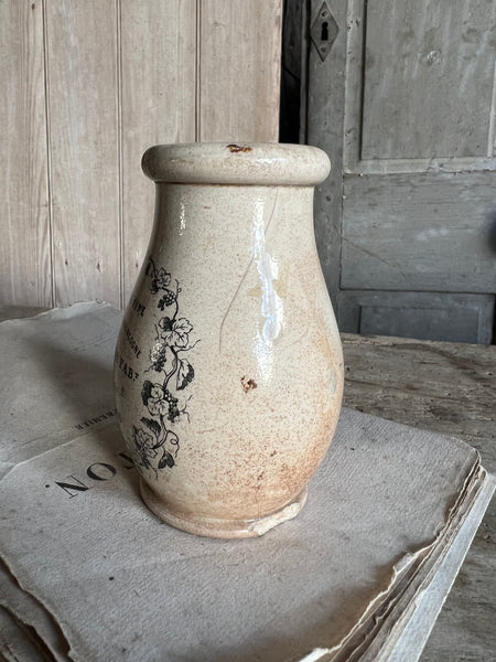 Beautifully Shaped Rare Creil et Montereau French Mustard Jar